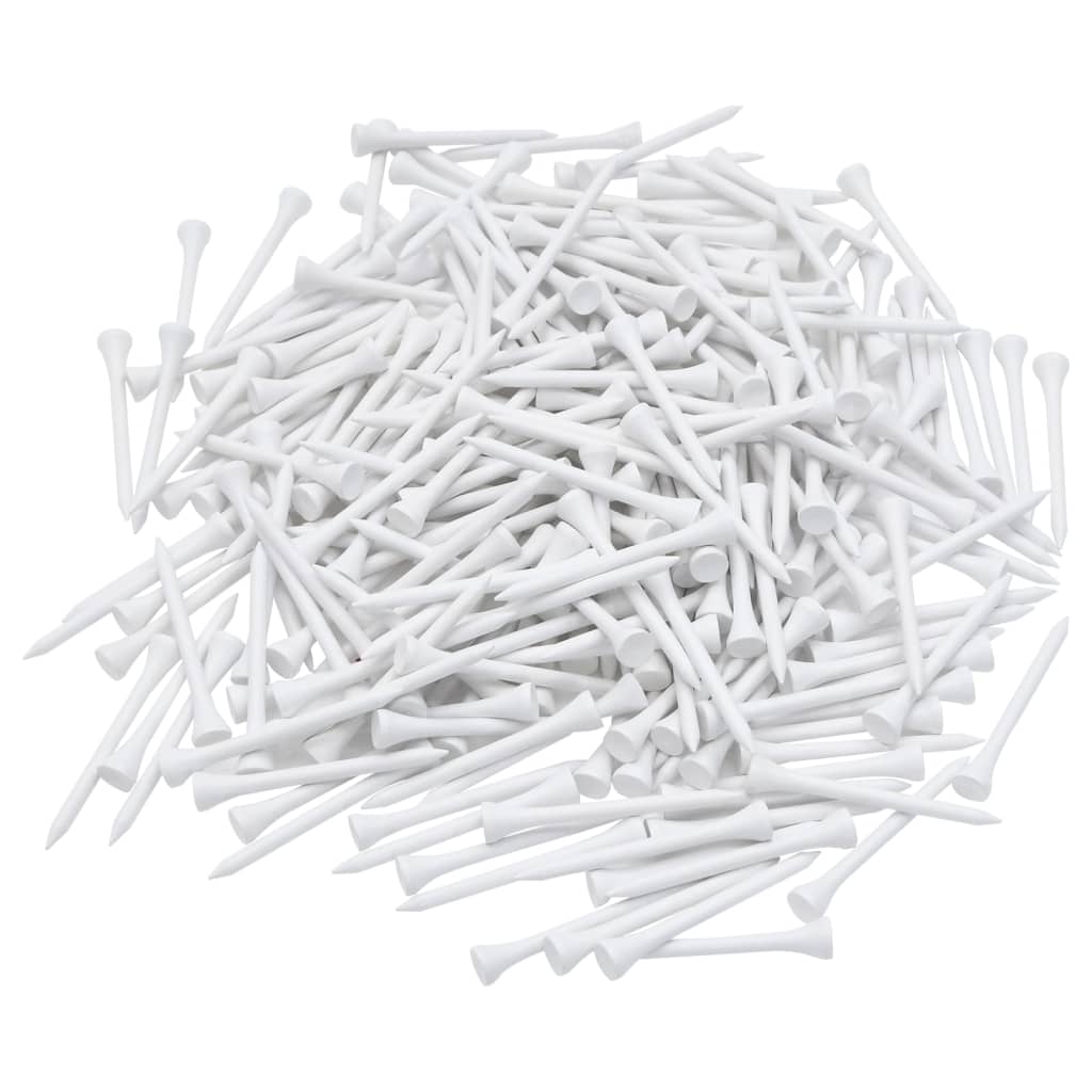 1000 st Golftees 54 mm bamboe wit