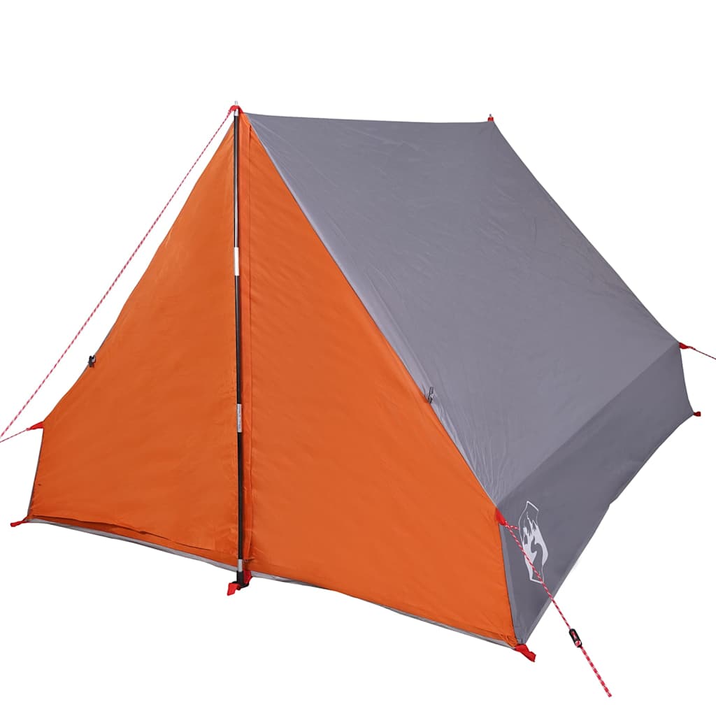 Tent A-frame 2-persoons waterdicht grijs en oranje