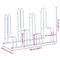 Fietsenstandaard voor 4 fietsen vrijstaand gegalvaniseerd staal