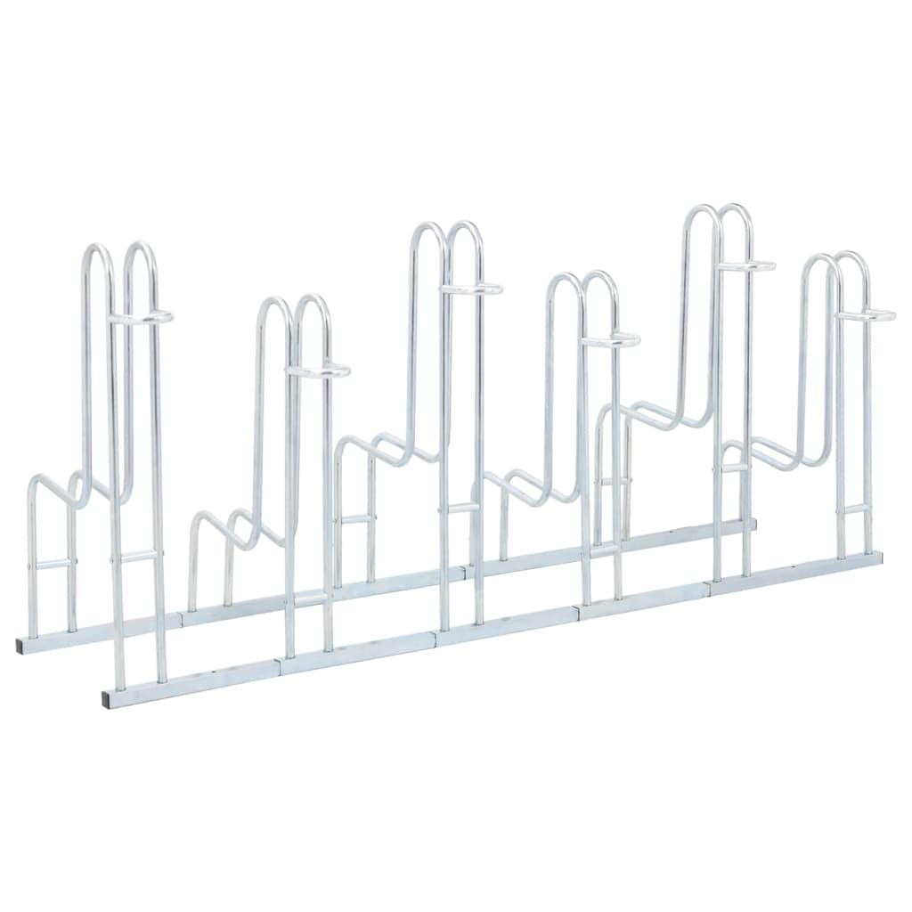 Fietsenstandaard voor 6 fietsen vrijstaand gegalvaniseerd staal
