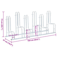 Fietsenstandaard voor 6 fietsen vrijstaand gegalvaniseerd staal