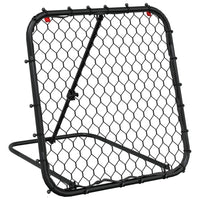 Voetbalrebounder verstelbaar 84x73x60-80 cm staal zwart