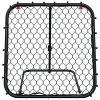 Voetbalrebounder verstelbaar 84x73x60-80 cm staal zwart