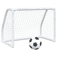 Kindervoetbaldoelen 2 st met bal 64x35x48 cm metaal wit