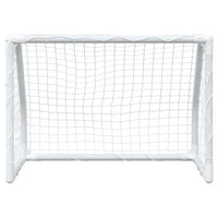 Kindervoetbaldoelen 2 st met bal 64x35x48 cm metaal wit