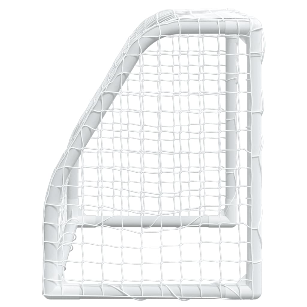 Kindervoetbaldoelen 2 st met bal 64x35x48 cm metaal wit