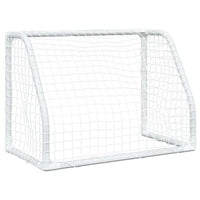 Kindervoetbaldoelen 2 st met bal 64x35x48 cm metaal wit