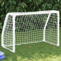 Kindervoetbaldoelen 2 st met bal 64x35x48 cm metaal wit