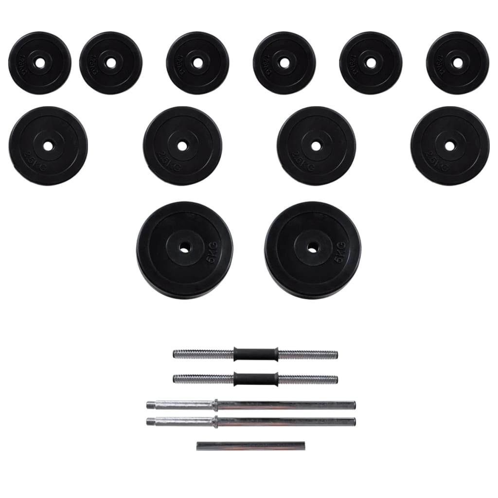 Abdominal bench with dumbbell set adjustable 30.5 kg